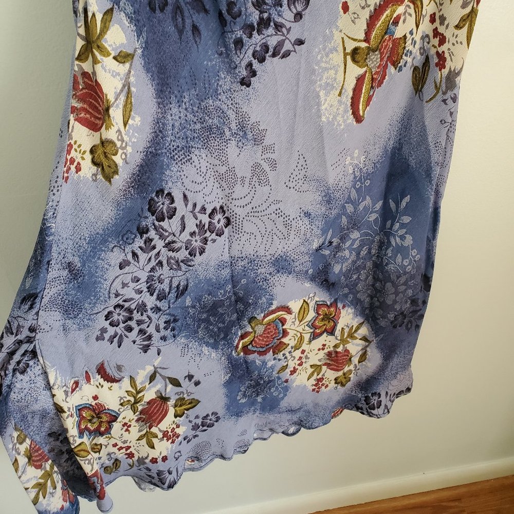 Vintage blue floral maxi skirt - Picture 6 of 9